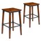 Flash Furniture Rustic Antique Walnut Industrial Wood Dining Backless Barstool, PK2 2-XU-DG-W0247B-GG - alternate 2